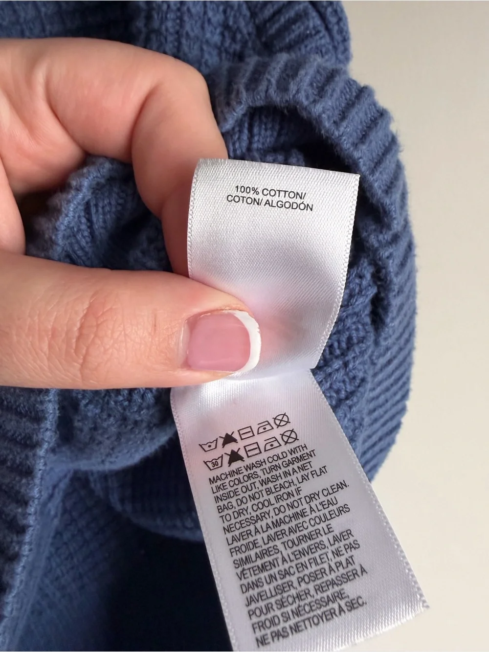 Lucky Brand Blue Cotton Knit Sweater Tank Top Large - Picture 3 of 4